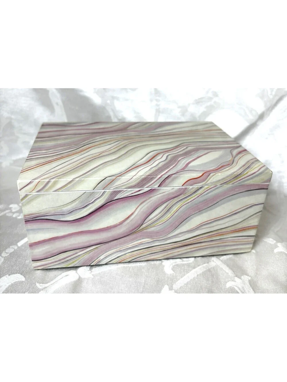 Happy Chic By Jonathan Adler Small marbled pattern jewelry box